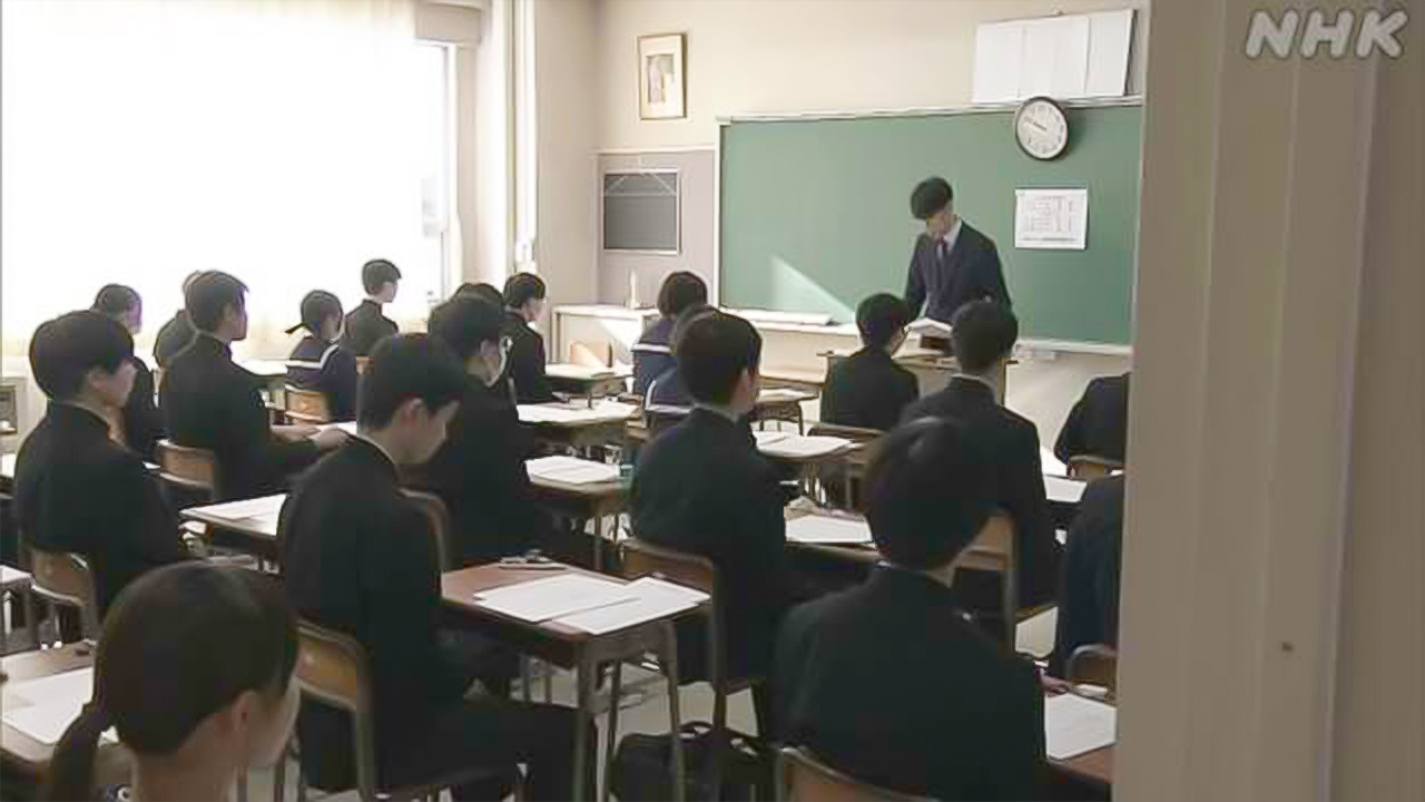 青森県雪で私立高校の入学試験の時間が遅れたところがあった