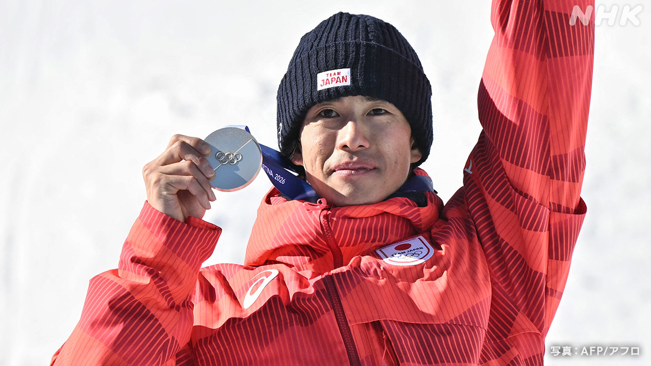 ミラノ・コルティナ　スキー男子デュアルモーグルで銀メダル