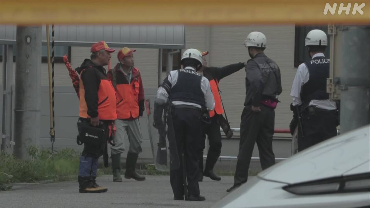 富山市人が住むまちの中で熊に襲われて女性がけが
