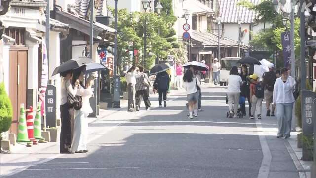 大分県日田市ことし初めての「猛暑日」