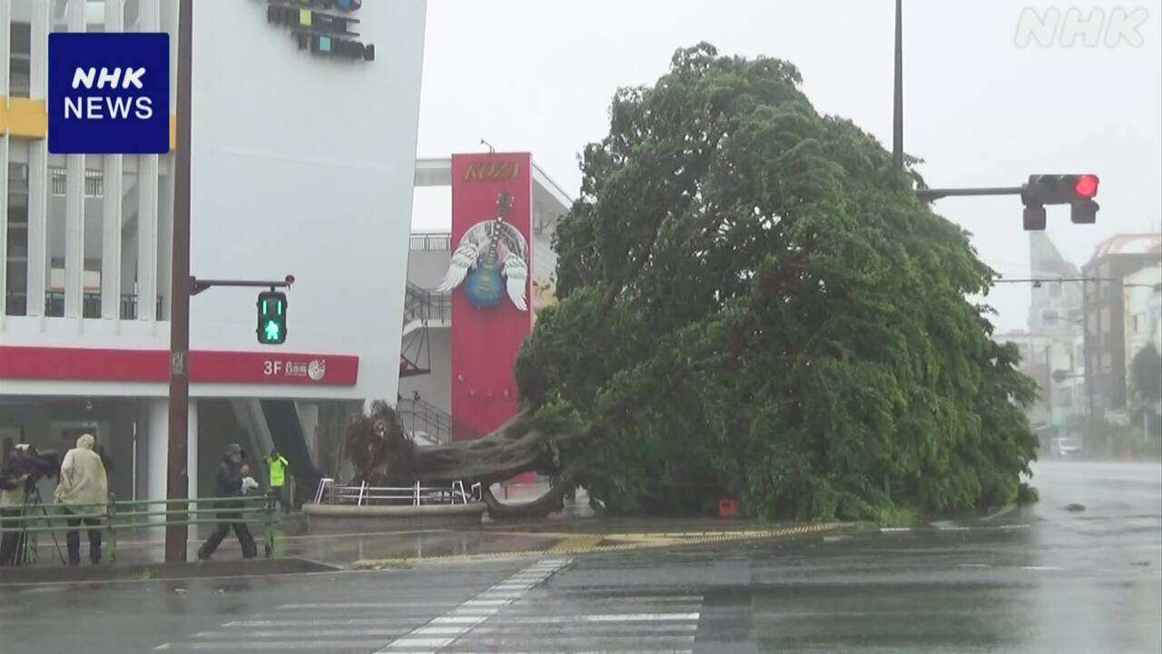 台風6号が沖縄の近くを進んでいる気をつけて