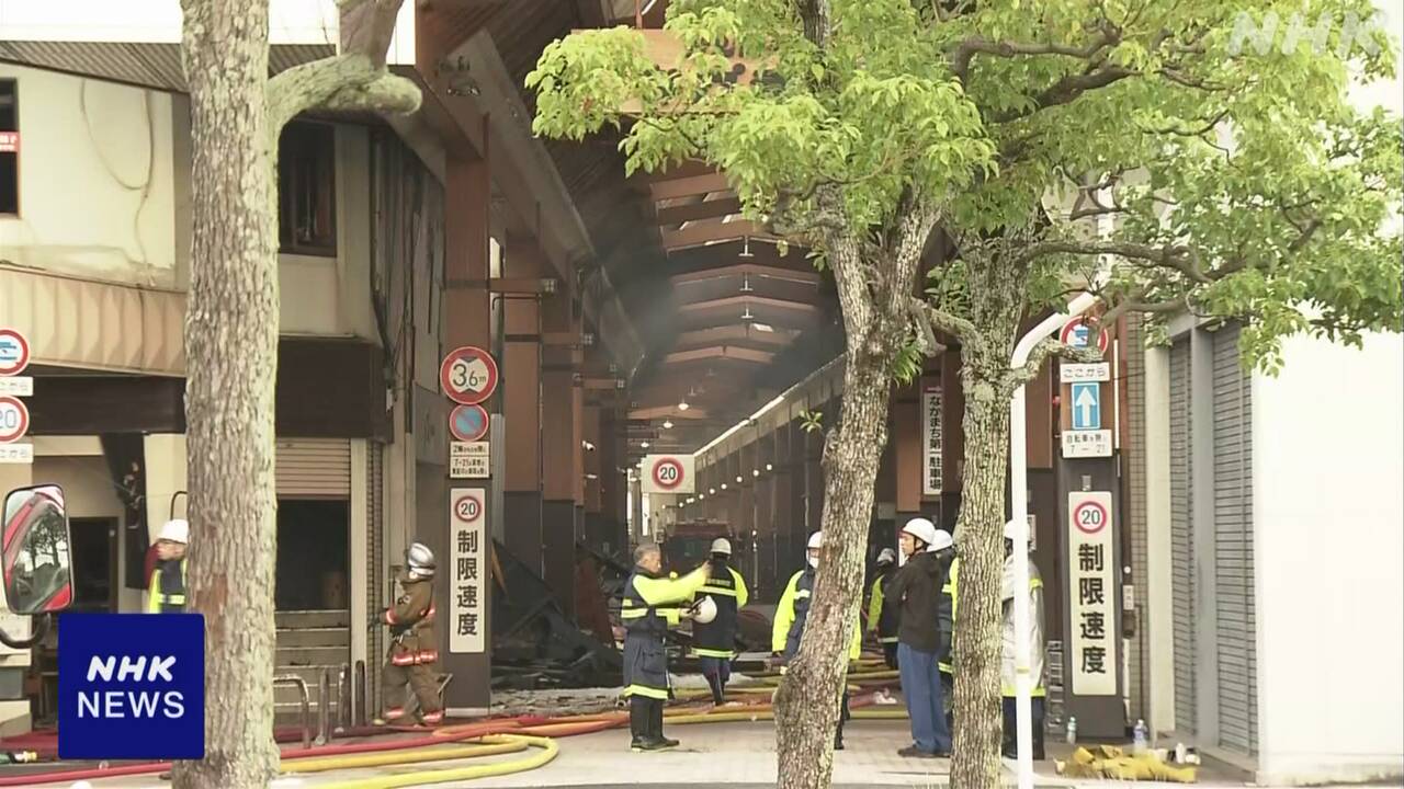 島根県出雲市の商店街で火事があった