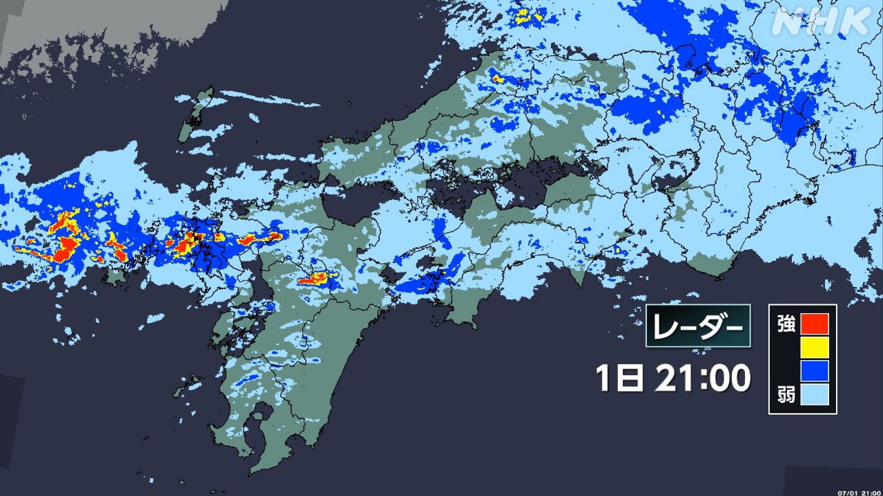 奄美地方で梅雨が終わった西日本などで梅雨の雨が続く